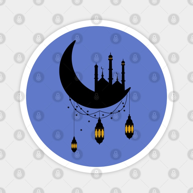 Ramadan Mosque Moon Lanterns Magnet by HolidayBug